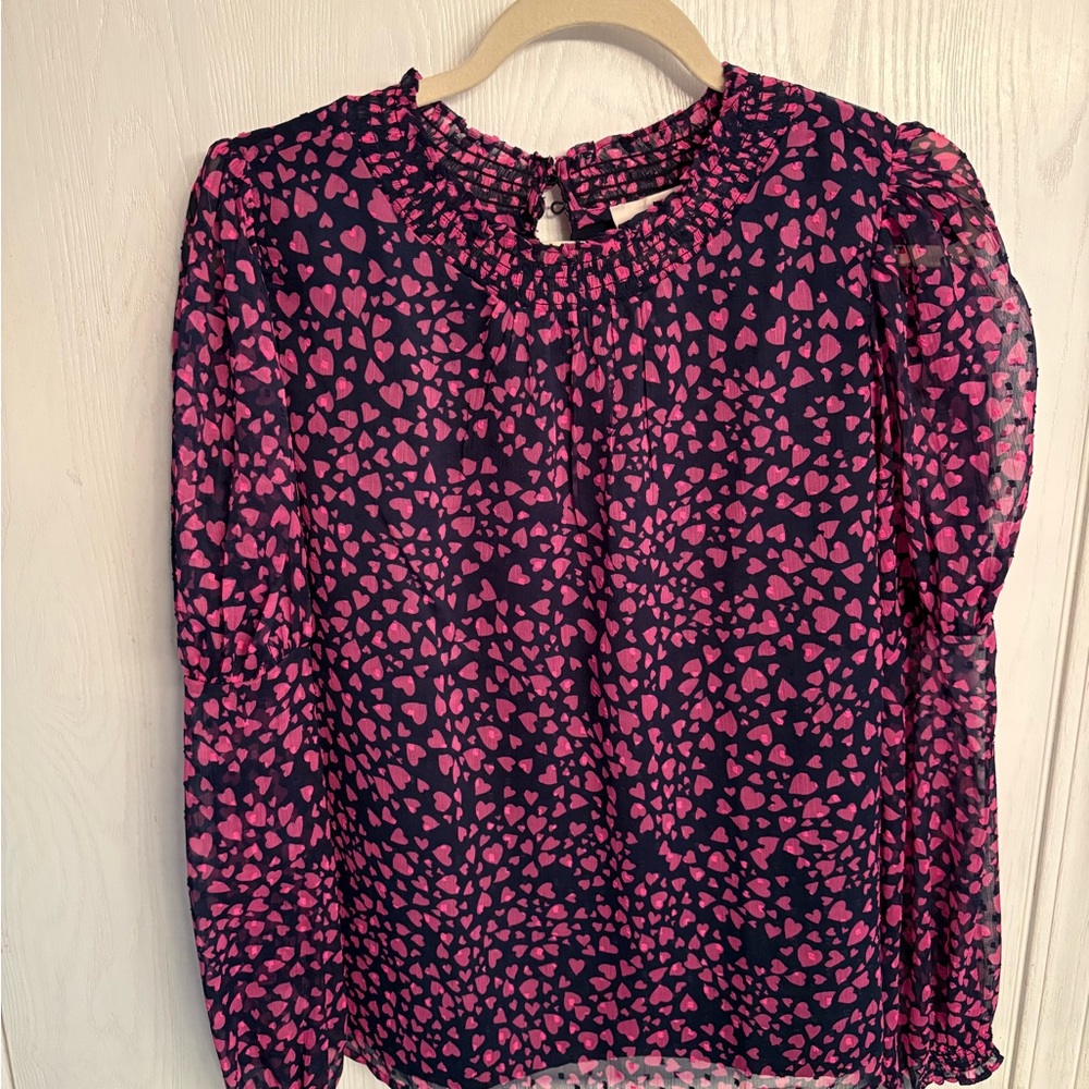 Loft heart print blouse